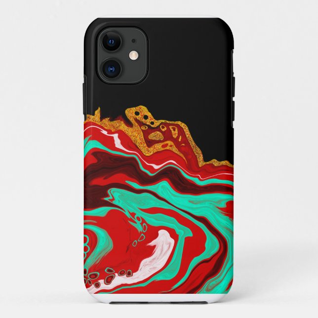 Coques Case-Mate iPhone Noir, Or, Bourgogne, Marbre (Dos)