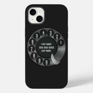 Coques Pour iPhone Noir rotatoire de téléphone de vieille école