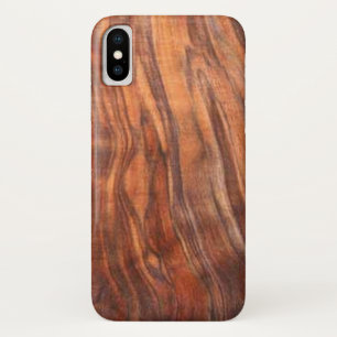 Coque iPhone X Noix (grain en bois)
