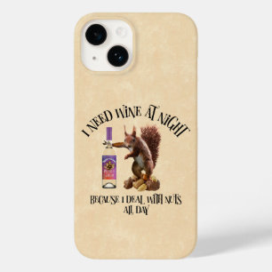 Coque Pour iPhone 14 Noix toute la journée - Drôle buveur de vin d'écur