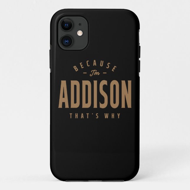 Coques Case-Mate iPhone Nom Addison Nom Anniversaire Personnalisé Nom Addi (Dos)