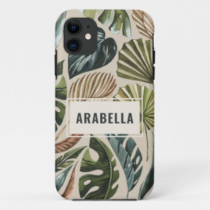Case-Mate iPhone Case Nom botanique et personnalisé de la feuille tropic