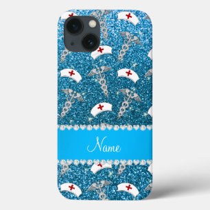 Etui iPhone Case-Mate Nom ciel bleu parties scintillant infirmière casqu