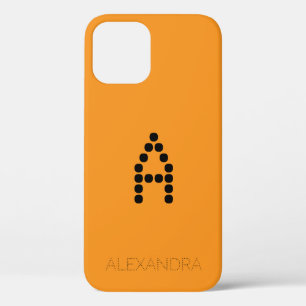 Case-Mate iPhone Case Nom customisé & Police Smart Monogram sur Orange