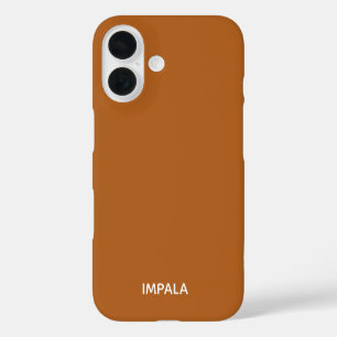Coques iPhone 16 Nom de couleur brun Impala