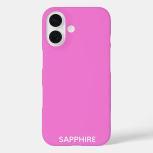 Coques iPhone 16 Nom de couleur rose saphir