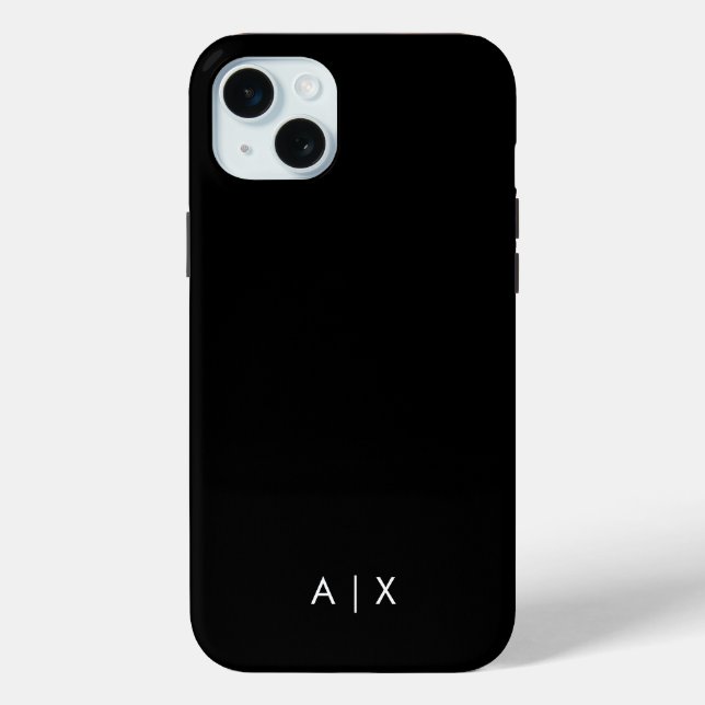 Coques Case-Mate iPhone Nom de couple simple monogrammé (Verso)