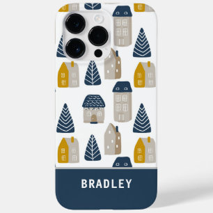 Coque Pour Pour iPhone 14 Pro Max Nom de motif de maison minimaliste aquarelle moder