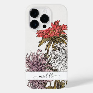 Coque Pour iPhone 14 Pro Nom de script floral élégant vintage