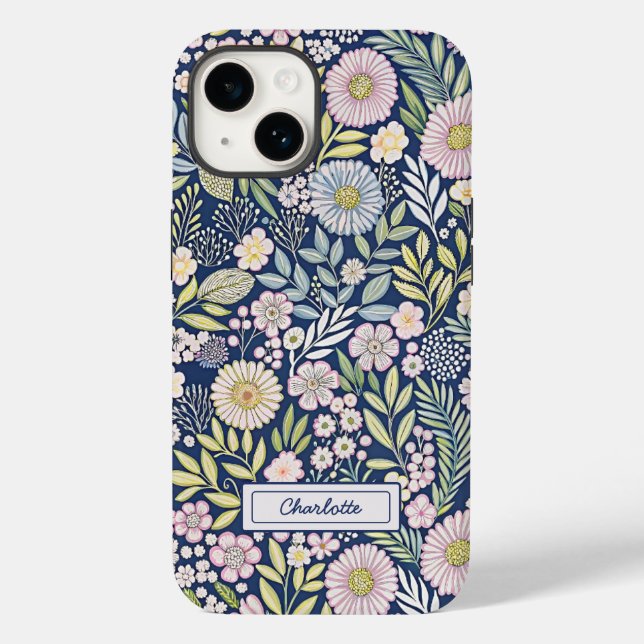 Coques Case-Mate iPhone Nom des fleurs Pastel (Verso)
