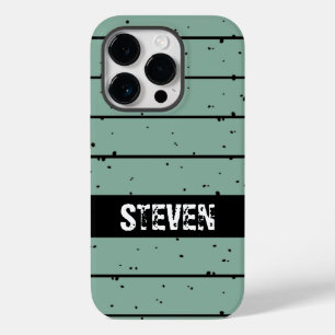 Coque Pour iPhone 14 Pro nom du coucher de soleil vert bleu