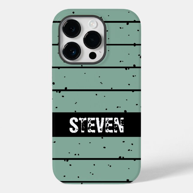 Coques Case-Mate iPhone nom du coucher de soleil vert bleu (Verso)