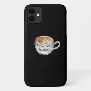 Case-Mate iPhone Case Nom du monogramme Cappuccino noir