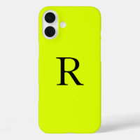 Nom du monogramme Chartreuse jaune néon