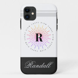 Case-Mate iPhone Case Nom du monogramme du symbole Sun Carpe Diem