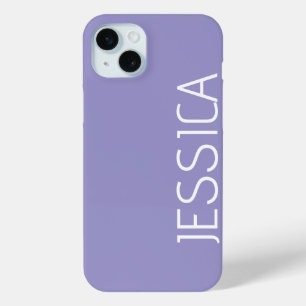 Coque iPhone 15 Mini Nom du monogramme minimal moderne customisé