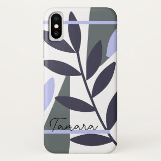 Case-Mate iPhone Case Nom du Motif Abstrait de feuille florale moderne