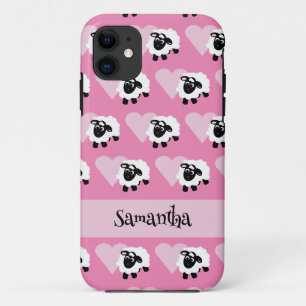 Case-Mate iPhone Case Nom du Motif de l'abeille caricature Sheep Pink He