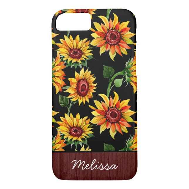Coques Case-Mate iPhone Nom du tournesol russe personnalisé (Dos)