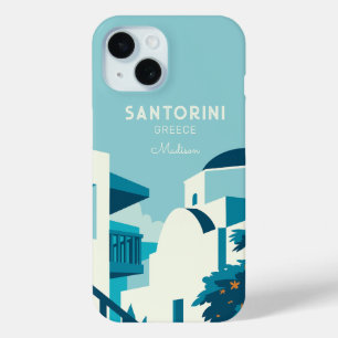 Coque Pour iPhone 15 Nom et texte personnalisés Grèce