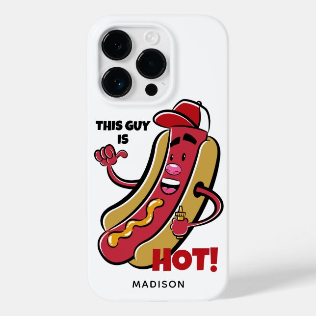 Coques Case-Mate iPhone Nom et texte personnalisés Hot Dog (Verso)