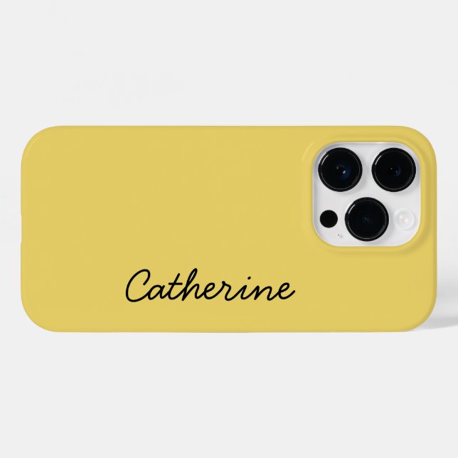 Coques Case-Mate iPhone Nom Jaune tendre couleur tendance (Verso (horizontal))