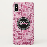 Nom Médicale de motif de rose mignon d'infirmier