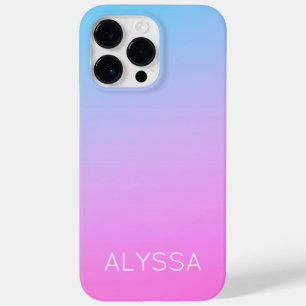 Coque Pour Pour iPhone 14 Pro Max Nom minimal girly coloré ombré