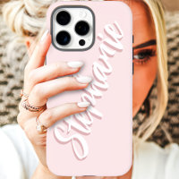 Nom minimaliste moderne rose Script