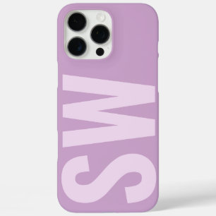 Coques iPhone 16 Pro Max Nom moderne Initiales Lilac Purple Monogramme pers