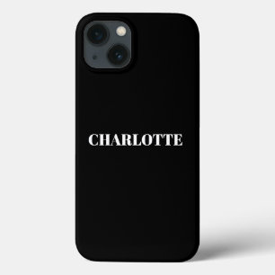 Case-Mate iPhone Case Nom moderne personnalisé texte noir blanc clair