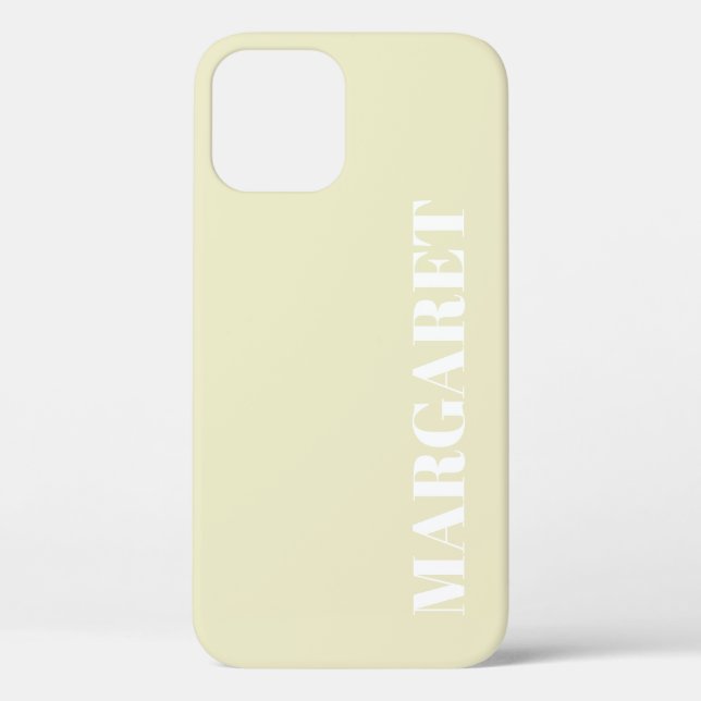 Coques Case-Mate iPhone Nom monogramme blanc stylé moderne  (Verso)