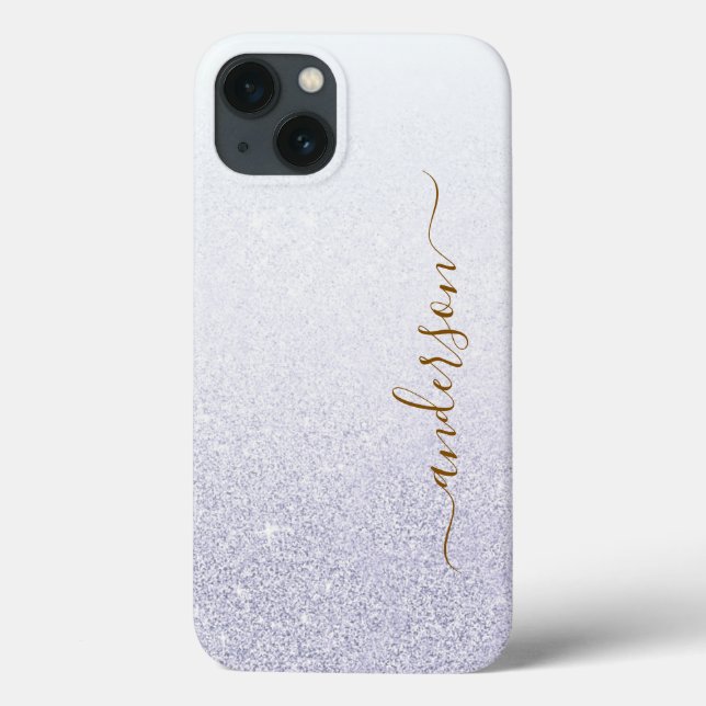 Coques Case-Mate iPhone Nom monogrammé pailleté élégant (Verso)