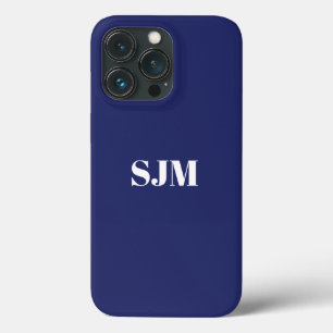 Case-Mate iPhone Case Nom monogramme personnalisé minimaliste bleu marin