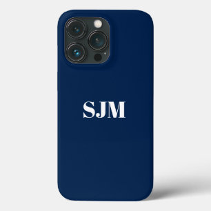 Case-Mate iPhone Case Nom monogramme personnalisé minimaliste marine ble