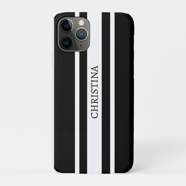 Coques Case-Mate iPhone Nom Noir Design, Nom Personnalisé Noir (Dos)