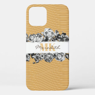 Case-Mate iPhone Case Nom personnalisable Gold Roses Chic Monogramme Lux