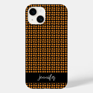 Coque Pour iPhone 14 Nom personnalisable motif jaune Abstrait