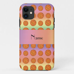 Etui iPhone Case-Mate Nom personnalisé arc-en-ciel boules de basket