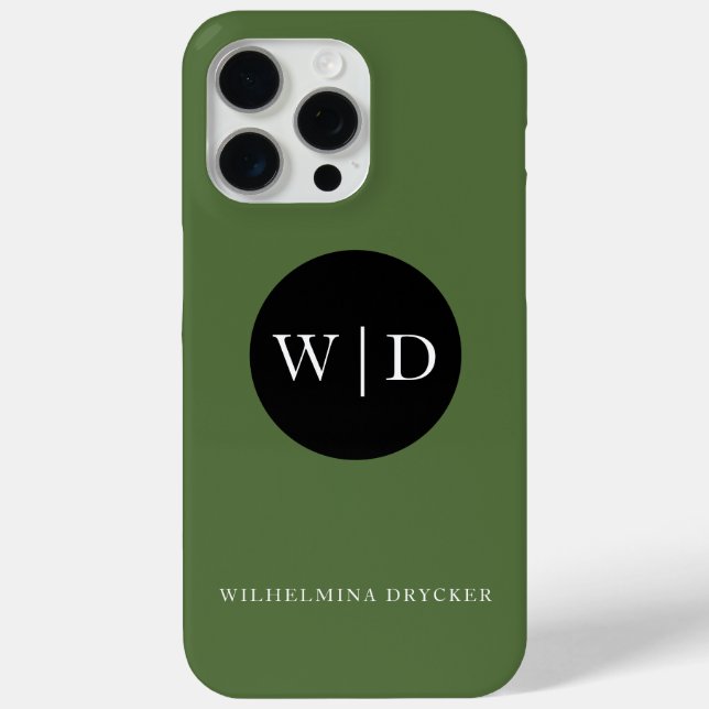 Coques Case-Mate iPhone Nom personnalisé avec monogramme (Verso)