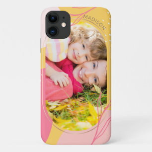Case-Mate iPhone Case Nom personnalisé avec photo florale rose orange mo