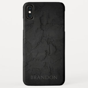 Case-Mate iPhone Case Nom personnalisé avec texture noire abstraite