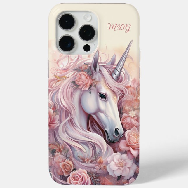 Coques Case-Mate iPhone Nom personnalisé belle licorne (Verso)