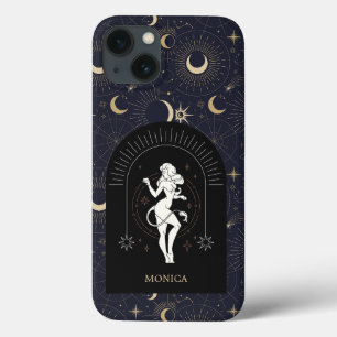 Case-Mate iPhone Case Nom personnalisé Black Mystic Zodiac Leo