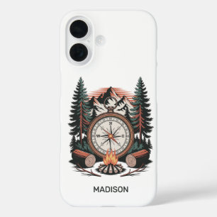 Coques iPhone 16 Nom personnalisé Camping