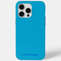 Nom personnalisé Couleur bleue Minimaliste