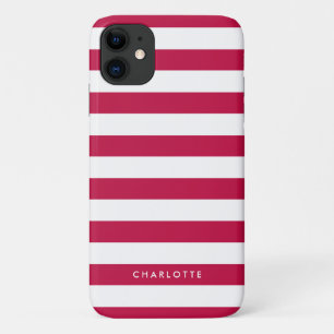 Case-Mate iPhone Case Nom personnalisé Couleur modifiable et bandes blan