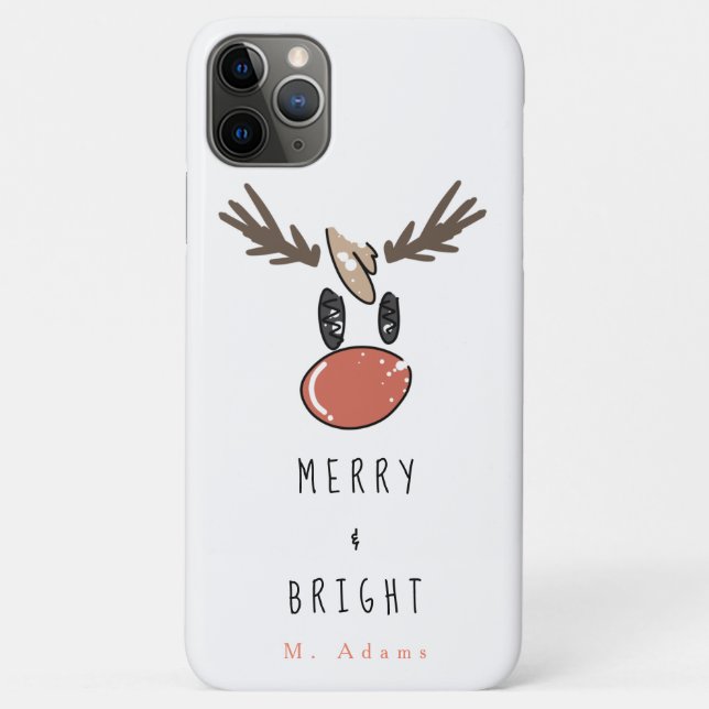 Coques Case-Mate iPhone Nom personnalisé Cute Funny Reindeer (Dos)