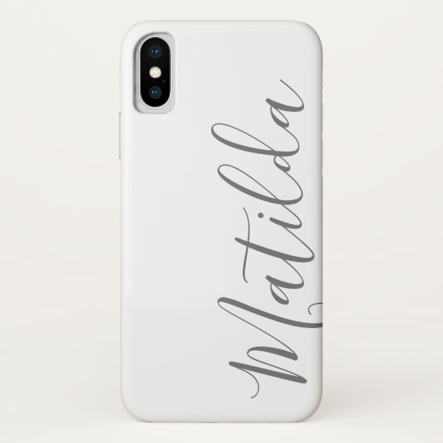 Coques Case-Mate iPhone Nom personnalisé de couleur unie simple (Dos)