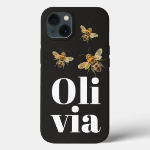 Case-Mate iPhone Case Nom personnalisé de l'abeille noire élégant